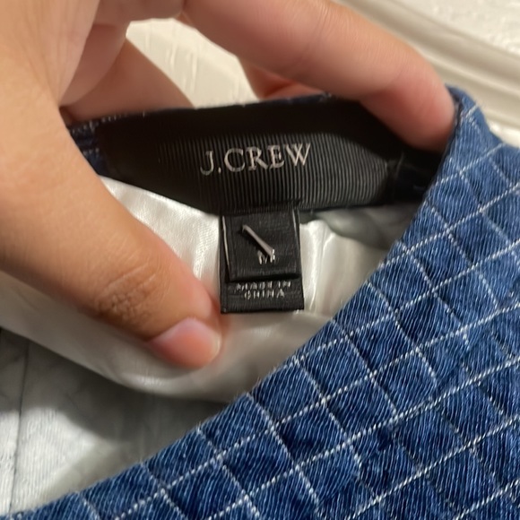 J Crew indigo quilted sweatshirt - Picture 3 of 4